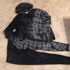 Sundry pre-loved black grey tie dye Set